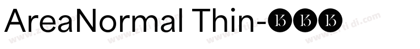 AreaNormal Thin字体转换